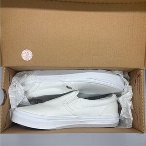 Vans White Classic Slip-Ons
